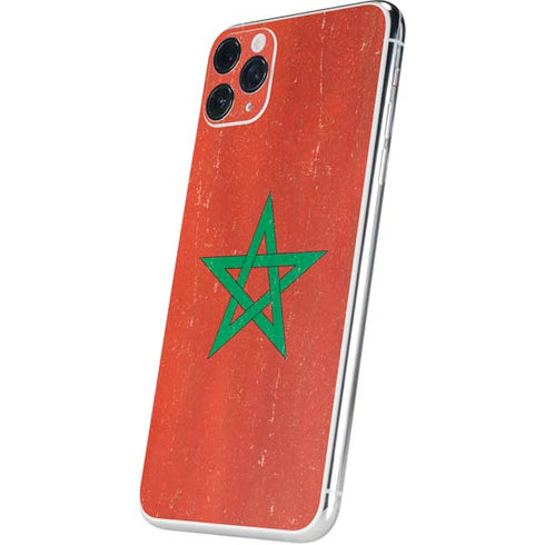 Morocco Flag Distressed iPhone 11 Pro Max Skin